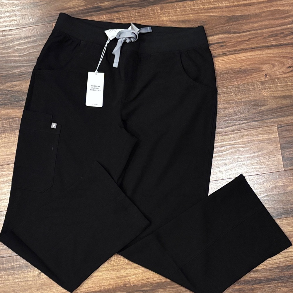 Women's Black Drawstring Pocket Pants
